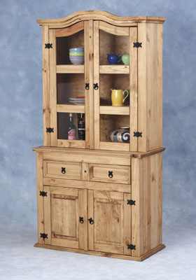 This impressive Mexican Display Cabinet provides lots of storage space in the base with attractive