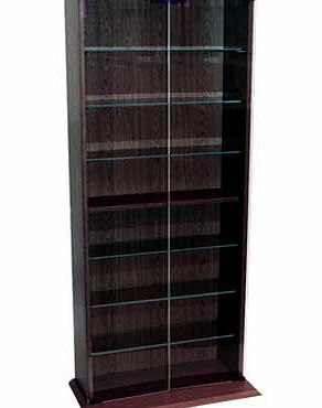 Unbranded Display Media Cabinet Storage - Dark Oak