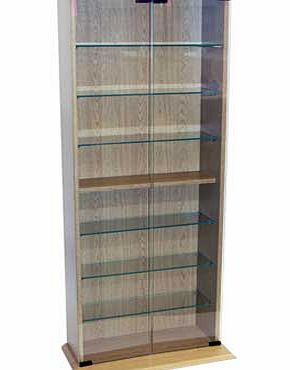 Unbranded Display Media Cabinet Storage - Oak