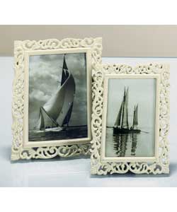 Unbranded Distressed Fretwork Photo Frames