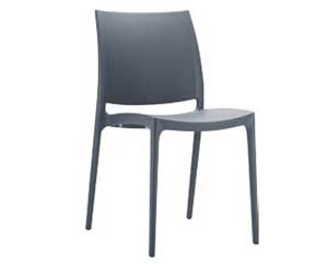 Unbranded Dixie polypropylene chair anthraite