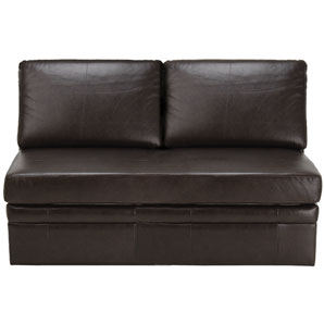 Unbranded Dizzy Leather Sofa Bed, Bitter Chocolate