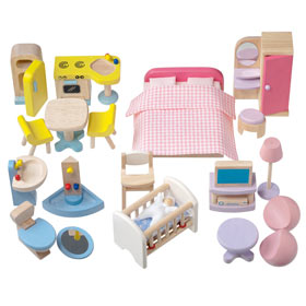 Unbranded Doll` House Furniture Pack (Set of 23)