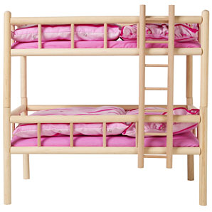 Dolls Wooden Bunk Beds