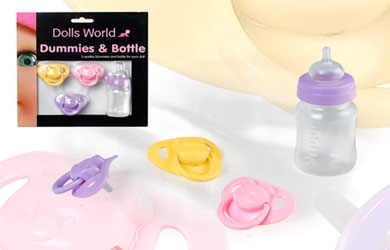 Unbranded Dolls World - Dummy and Bottle Set