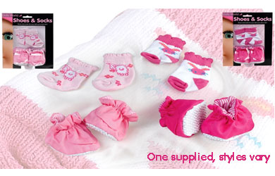 Socks and shoes to keep your baby doll warm! Great dolls clothes and accessories!