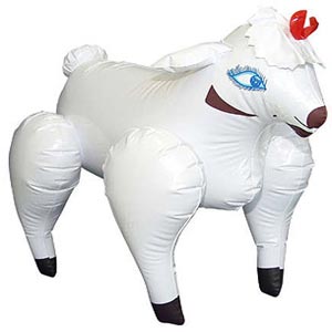Meet Dolly, the sexy inflatable sheep! Genetically engineered for your pleasure, ewell never want