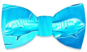 Unbranded Dolphin Blue Bow Tie