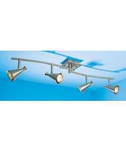 Domino 4 Light Metal Bar - Chrome Finish
