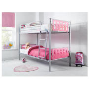 Unbranded Domino Bunk Bed, Pink with Comfykids Pink