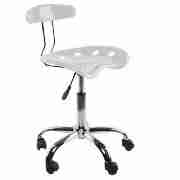 Unbranded Domino Plastic Office Chair, White