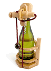 Dont break the bottle puzzle - corkscrew