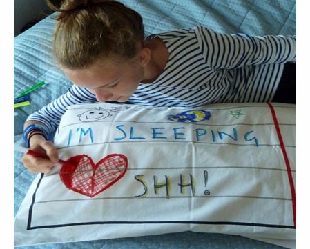 Doodle Pillowcase and Pen SetFollowing on from the great success of the Doodle Duvet, here is something else to help your little ones creative side.The Doodle Pillowcase is made from quality 100% superfine cotton giving your budding Picasso a great c