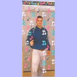 Door Curtain - Musical notes