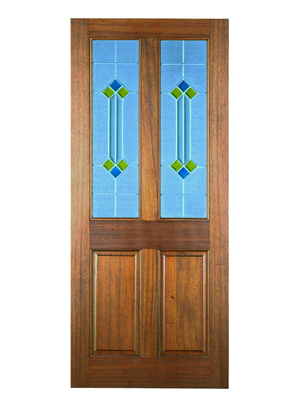 DOOR HARDWOOD RICHMOND BLEU GLAZED 78x30