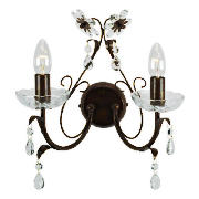 Unbranded Dorado crystal wall light, brown