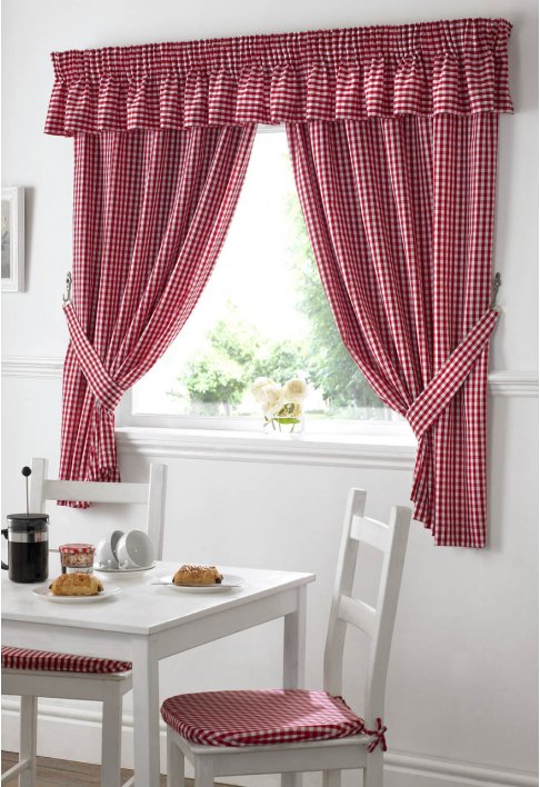 Unbranded Dorothy Gingham Red Curtains