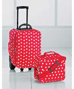 Unbranded Dots Trolley Case 16in and Flight Bag