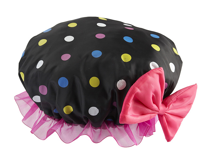 Unbranded Dotty Shower Cap Bow