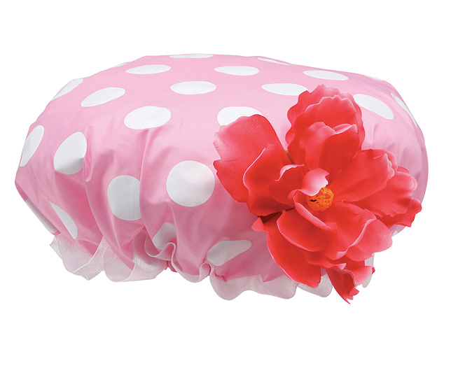 Unbranded Dotty Shower Cap Flower