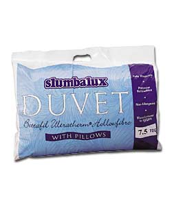 Double 7.5 Tog Duvet and 2 Pillows