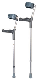 Double Adjustable Crutch - Plastic Cuff Small 609-838mm (24-33)