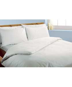 Double Fitted Sheet - White