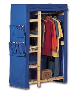 Double Wardrobe with Blue Canvas Cover