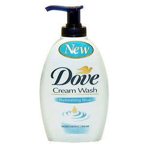 Dove Cream Wash Refreshing Blue delicately cleanse