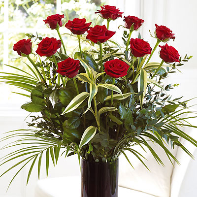 Unbranded Dozen Luxury Red Rose Vase