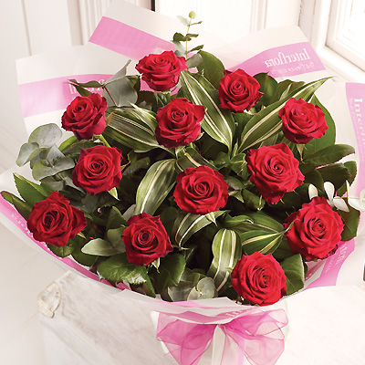 Unbranded Dozen Red Rose Hand-tied