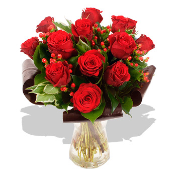 Unbranded Dozen Red Roses Bouquet - flowers
