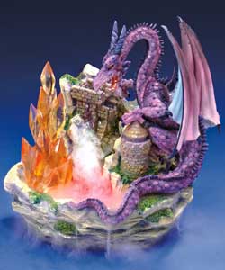 Dragon Water Fountain with Smoke Effect