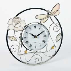 Dragonfly/Rose Clock
