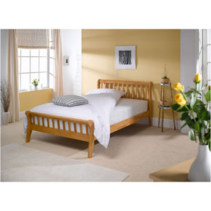 Milan. The Milan features the fashionable low style in bedstead design. The hardwood frame is