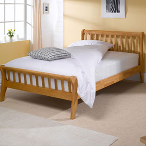 Milan. The Milan features the fashionable low style in bedstead design. The hardwood frame is