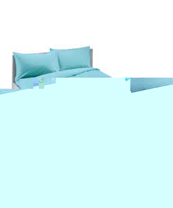 Set contains duvet cover and 2 pillowcases.50 cotton non-iron Percale, 50 polyester.Machine washable