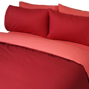Duet Polycotton Duvet Cover- Single- Terracotta/Brick