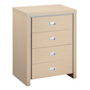 Duetti White Cherry 4 drawer bedside chest