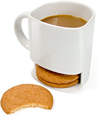 Why balance your biccies on the edge of your mug or faff around with plates? Smart cookies pop them 
