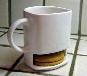 Unbranded Dunk Mug with Biscuit Holder White
