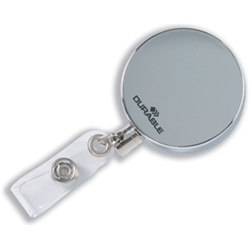 Durable Badge Reel Chrome with Belt Clip and