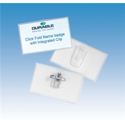 Durable Click Fold Name Badge Polypropylene