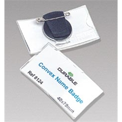 Durable Convex Name Badges Rotating Clip and Pin