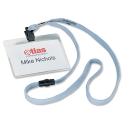 Durable Name Badge with Textile Necklace 440mm