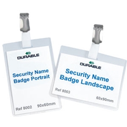 Durable Security Badges with Rotating Clip Ref