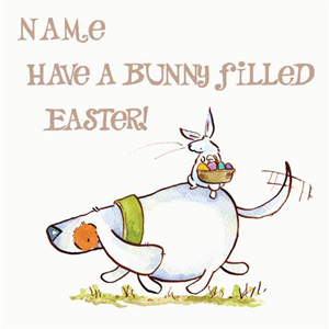 Unbranded Easter Personalised Card - Cute Little Dog