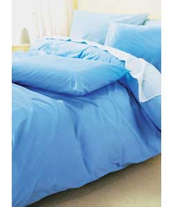 Easy Care Double Duvet Cover - Blue