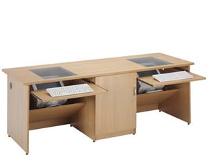 Easy vision desk double