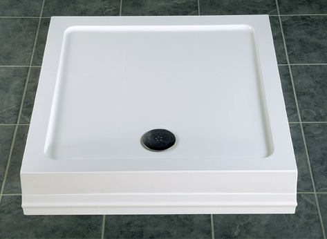 Unbranded EASYPLUMB 1000x1000x140 Shower Tray Stone Resin